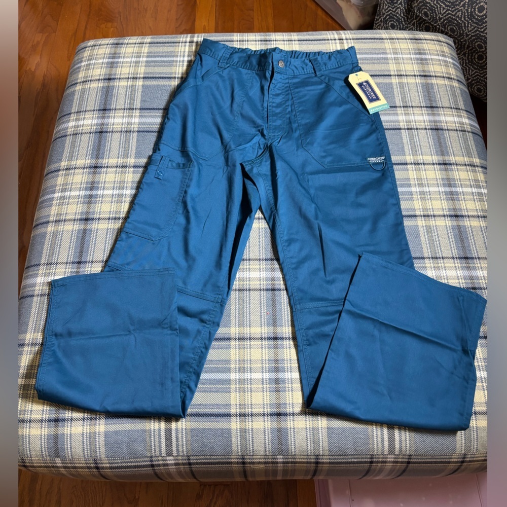 Cherokee Men’s Drawstring Cargo  Pants Caribbean Blue - Picture 10 of 11